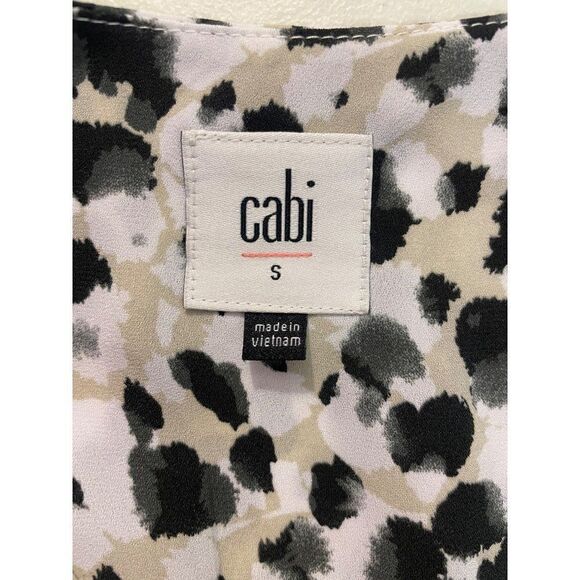 Cabi Animal Print “Rosette” Peplum Top Small - Picture 5 of 6